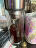 富光玻璃杯双层带茶隔大容量水杯 高档商务泡茶杯 高硼硅杯子500ml 实拍图