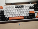 狼蛛（AULA）F87ProV2客制化无线机械键盘电竞游戏专用  蓝牙/2.4G/有线三模连接全键热插拔gasket结构办公键盘 F87 乌野橘光 太空金轴 实拍图