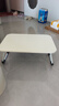 可折叠床上小桌子简约宿舍学生写字床上折叠桌免安装加高桌床上 珍珠白丨平面丨W护垫腿 免安装+可折叠+可收纳 实拍图