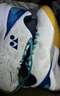 YONEX尤尼克斯羽毛球鞋yy入门级训练减震动力垫男女SHB101CR 白/蓝41码 实拍图