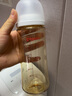 贝亲奶瓶ppsu 婴儿奶瓶 防胀气奶瓶新生儿宽口径防摔奶瓶 330ml 9-12月 自带LL+3L 实拍图