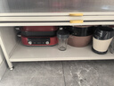 帅仕（shuaishi）厨房用具置物架落地多层餐边柜收纳碗柜家用橱柜微波炉烤箱储物柜 【升级特厚】白4层100长42深丨高硬度实心门丨特强承重 实拍图