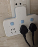 公牛（BULL）转换插头/品字形一转三插座/无线转换插座/电源转换器 适用卧室、厨房 3位分控开关插座 蓝白款 实拍图