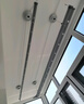 金贵夫人阳台晾衣架手摇升降三杆晾衣杆手动室内伸缩晒衣架家用晾晒神器凉 冰川银 2.0m 三杆 【高硬度碳钢】圆杆 实拍图