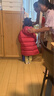 保姆鹅  【风墙】儿童羽绒服宝宝中长款护脸加厚外套保暖童装[NG2664] 石榴粉 120 实拍图