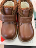 牧童宝宝靴子冬季加绒保暖皮靴洋气软底马丁靴小女孩短靴 摩卡棕26 实拍图