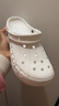 CROCS卡骆驰洞洞鞋贝雅男鞋女鞋轻便耐磨一脚蹬拖鞋休闲鞋|10126 白-100 39 (240mm) 实拍图
