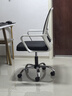 迈亚家具电脑椅家用升降转椅靠背懒人舒适久坐会议椅学生宿舍座椅办公椅子 白框 黑网 滑轮款 钢制脚 固定扶手 实拍图