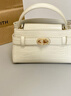 CHARLES&KEITH鳄鱼纹凯莉包手提斜挎婚包包女包生日礼物CK2-50270880-1 Ivory象牙色 S 实拍图