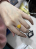 周六福爆闪方糖5G工艺黄金戒指女生日礼物计价A0113174 12号约2.56g 实拍图