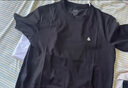 杰克·琼斯（JACK&JONES）25年男装四季打底T恤男T恤舒适男士短袖多色上衣纯色水洗不易走形 黑色E40 3XL 195 实拍图