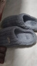 洁丽雅棉拖鞋男士秋冬季厚底保暖家居室内情侣毛绒拖鞋男冬天居家棉鞋女 灰色 46-47 【适合45-46码】 实拍图