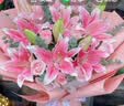 花艺湾鲜花同城配送玫瑰百合花束表白送女友老婆闺蜜生日礼物 11朵红玫瑰11朵粉百合混搭花束 全国同城配送 留言送花日期 实拍图