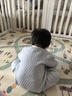 班杰威尔婴儿衣服秋冬季夹棉连体衣宝宝保暖哈衣爬服 保暖蓝熊2件套 80码 实拍图