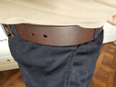 牛当家 真皮皮男牛皮腰带针扣头层牛皮1101 深咖色礼物 115-125cm 实拍图