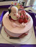 元祖 奶油生日蛋糕同城配送 祝寿蛋糕 预定订做 新鲜 寿桃 动物奶油 蟠桃祝寿 8号（3-5人食用） 实拍图