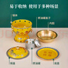 炊老爷（CHUILAOYE）景泰蓝单人铜火锅家商用老式小火锅锅具一人一锅酒精炉火锅专用锅 黄双龙[黄铜平锅款]+送燃油6件套 20cm 实拍图
