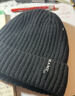 海澜之家（HLA）帽子男士秋冬季保暖加绒毛线针织帽女含羊毛防风防寒 黑色 实拍图