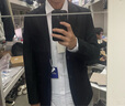 法蒙泽西服套装男士三件套商务职业正装小西装男结婚新郎上班修身外套男 黑色(西服+西裤+衬衫+大礼包) 2XL 【125-140斤】 实拍图