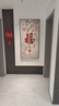 【京东物流】入户玄关装饰画福字背景墙挂画新中式客厅进门壁画 洪福齐天（铝合金边框） 70*140-晶瓷膜黑框 实拍图