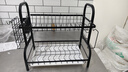 美厨物语厨房置物架碗架沥水碗盘碟架台面碗筷收纳柜盒304不锈钢用具大全 【耀石黑*2层】长42cm-带配件 实拍图