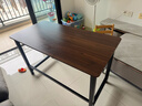新颜值主义电脑桌电竞桌实木书桌家用台式办公桌学习桌写字桌工作台长条桌子 120*60CM【40MM碳钢腿】胡桃色 实拍图