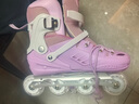 斯威（SWAY）轮滑鞋儿童溜冰鞋男女童初学套装中小学滑轮滑冰旱冰鞋成人直排轮 莫紫八轮全闪+头盔护具+一体支架 L (适合12岁-成人)平时鞋码36-41 实拍图