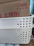 名创优品同款 杂物收纳筐塑料桌面收纳盒厨房橱柜零食玩具整理筐 奶油色/白色矮款中号 实拍图