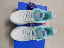 回力官方女鞋休闲运动鞋女春季新款软底舒适鞋子女 白绿粉（皮面） 39 实拍图