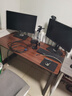 新颜值主义电脑桌电竞桌实木书桌家用台式办公桌学习桌写字桌工作台长条桌子 120*60CM【40MM碳钢腿】胡桃色 实拍图