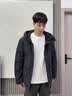 波司登（BOSIDENG）反季羽绒服90绒男士宽松休闲加厚连帽圆领经典休闲外套 【店长推荐】黑色8056 S 170/92A 体重约120-130斤 实拍图