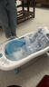 十月结晶婴儿洗澡盆新生儿大号可折叠智能感温格洛里蓝浴盆浴网浴垫3件套 实拍图