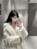 傲列羊剪绒M家2024新款冬中长款皮草女外套皮草泰迪熊加厚骆驼毛大衣 白色 XS 实拍图