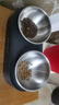 小佩宠物猫碗猫咪斜口碗 双碗15°护颈猫食盆狗碗 不锈钢双食碗 实拍图