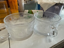 【京东物流】冰川纹玻璃杯时尚潮流ins风果汁杯酒杯水杯 太阳花早餐杯 400ml1只 实拍图