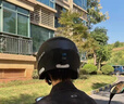 凤凰（Phoenix）新国标A类3C认证电动车摩托车头盔双镜片防雾防风保暖哑黑 男女四季通用电瓶车3/4半盔冬季安全帽 实拍图