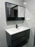 艺昕浴室柜陶瓷一体盆卫生间洗手盆洗脸盆柜组合智能镜套装洗漱洗手台 100CM轻奢灰C款智能+全套配件 实拍图