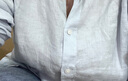 优衣库女装法国麻衬衫长袖衬衣上衣空调衫薄外套475647 60 浅蓝色 M /160/84A 实拍图
