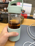 北鼎（Buydeem）茶水分离玻璃水杯高颜值车载便携随手杯办公室泡茶杯浅衫绿470ml 实拍图