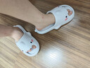 明星同款 高颜值2代萌鲨鱼厚底增高拖鞋防滑户外多巴胺拖鞋女士 蓝色 36-37 实拍图
