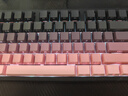 狼蛛（AULA）F87ProV2客制化无线机械键盘电竞游戏专用  蓝牙/2.4G/有线三模连接全键热插拔gasket结构办公键盘 F87ProV2大宗师版【焦糖拿铁轴】黑莓粉侧刻 实拍图