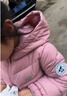 水孩儿（SOUHAIT）童装男女童轻薄羽绒服冬季新款儿童羽绒外套上衣 浅粉 700+蓬松度-充绒量90% 120 充绒量47g 实拍图