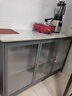 帅仕（shuaishi）厨房置物架落地岩板餐边收纳柜橱柜微波炉烤箱锅具储物架碗柜用具 灰3层120长45深【免钉安装】可调层高 实拍图