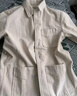 马登工装法式三袋夹克灯芯绒撞色拼接外套重磅纯棉白牛翻领上衣男春 米白色 2XL （偏大，建议拍小一码） 实拍图