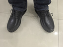 意尔康皮鞋男软底商务休闲鞋秋冬圆头加绒系带新款棉鞋 55476W黑色39 实拍图