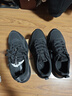 特步男子跑步鞋运动鞋轻便减震防泼水革面跑鞋黑色 实拍图