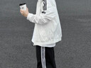 adidas情侣款复古风梭织立领夹克外套男女秋季阿迪达斯官方三叶草   亮白   XS 实拍图