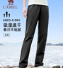 骆驼（CAMEL）速干透气运动裤女跑步休闲直筒梭织裤子 J25BAXLN072 幻影黑 S 实拍图