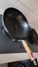 臻三环章丘铁锅炒锅手工锻打铁锅无涂层不易粘锅炒菜锅厨房好物一环轻音 古法原色（适合4-5人） 34cm 实拍图