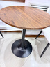 卓博圆桌餐桌子圆几边桌茶几咖啡桌会客洽谈接待桌BQT02胡桃色60cm 实拍图